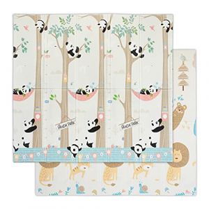Relaxdays Tapis Jeu Tapis Enfant Tapis B&eacute;b&eacute; Tapis Apprentissage Tapis Animal Tapis Sol