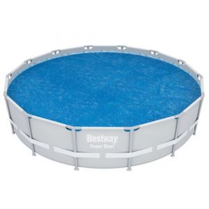 Bestway Couverture solaire de piscine Flowclear 427 cm Bleu