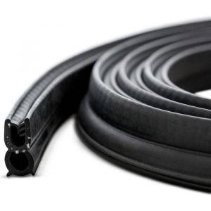 Steigner - Joint de protection de bord de tôle T-32 noir, forme u, 9x22mm, 3 m