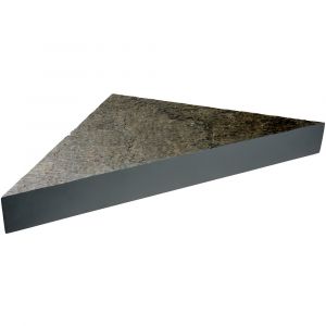 Banc d'angle pour douche en pierre naturelle 53 x 53 x 8 cm - coloris ardoise
