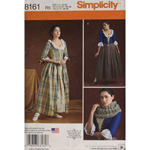 Simplicity Patron 8161.r5 - déguisement femme robe 18em