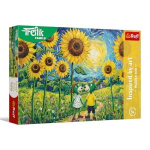 Trefl The ik Family, Inspired by Art, Promenade Parmi Les tournesols - 100 pi&egrave;ces - Puzzle color&eacute; avec des Personnages de Contes de f&eacute;es, Amusement pour Les Enfants &acirc;g&eacute;s de 5 Ans et Plus