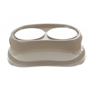 Animallparadise Gamelle Double Surélevé, 2 X 675 Ml, Longueur 48 Cm, Hauteur 17 Cm, Pour Chien Neuf