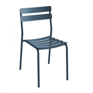 Image de Oviala Chaise de jardin en aluminium bleu fonc&eacute;