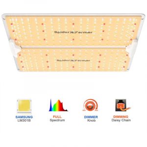 Spider Farmer - SF2000Pro led élève la lumière avec gradateur à spectre complet Samsung LM301B Plantes d'intérieur