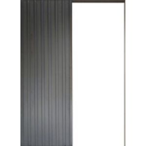 Porte Coulissant Atelier Blanc Vitre Depoli H204 X L73 + Systeme De Galandage Et Kit De Finition Inclus Gd Menuiseries