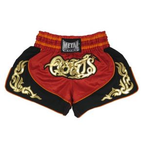 Metal Boxe Short de boxe Thaï Lumpinee Rouge-S-Rouge