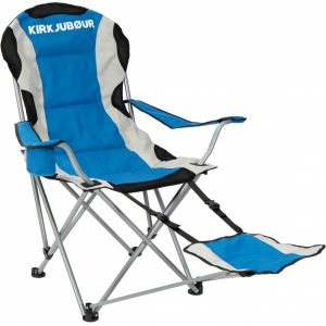 KIRKJUBØUR "Asgard" rembourré Chaise de camping avec pied bleu