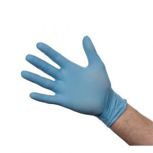 Gants en Nitrile sans Poudre Bleus Paquet de 100