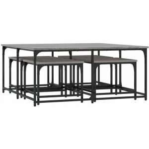 VidaXL Tables basses gigognes 5 pcs sonoma gris bois d'ingénierie