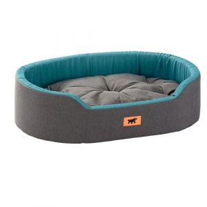 Ferplast Panier Chien Dandy, Coussin Amovible et Lavable, Housse en Coton avec Rembourrage Doux, Id&eacute;ale &eacute;galement comme Niche pour Chat, 65 x 46 x H 17 cm, Bleu Sarcelle