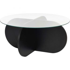 Table basse ronde en verre Aeris