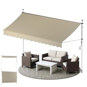 Sol Royal Store Banne Manuel sans Percage 3m &ndash; Store Balcon Enrouleur sans Percage - Beige BM3