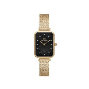 Daniel Wellington Montre Femme Quadro Noir DW00100583 Jaune