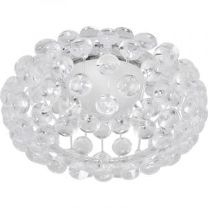 Privatefloor Lampe de plafond - Monture encastrée à boules de verre - 35cm - Savoni Transparent - Acrylique, Acier, Plastique, Metal - Transparent