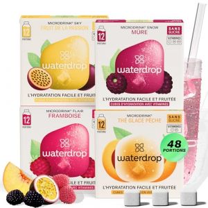 Waterdrop Microdrink Sommer Set – 48 Würfel mit Frucht-Extrakten & Vitaminen – vegan, zuckerfrei