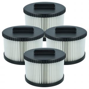 Vhbw 4x filtre compatible avec Dewalt DWV010 Typ 2, DWV012 Typ 2, DWV902M/L Typ 2, DWV900/01L aspirateur - filtre HEPA noir / blanc