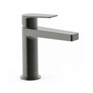 Robinet mitigeur droit pour lavabo avec poignée supérieure de couleur noir bronze Project TRES