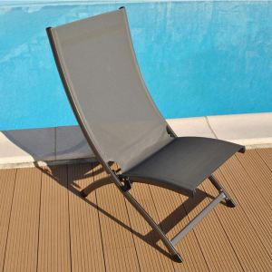 Image de Proloisirs Chaise de jardin pliante Lounge Summer en aluminium et textilène