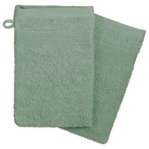 Image de Lot de 2 Gants de Toilette "Confort" 15x21cm Celadon Prix