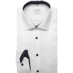 Seidensticker - New Kent Business Shirt - Slim Fit & Iron Free - White - Size 43