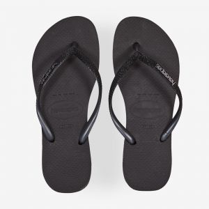 Havaianas Tongs Slim Glitter Femme - Black, Black - Taille 35/36