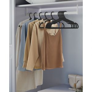 Songmics Cintres lot de 50 cintres en plastique longueur 41,7 cm noir d'encre