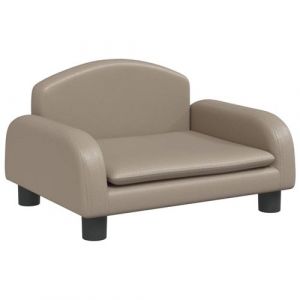 VidaXL Lit pour chien cappuccino 50x40x30 cm similicuir Cappuccino