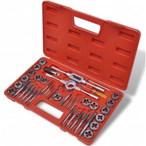 VidaXL Jeu de tarauds et de fili&egrave;res 40 pcs