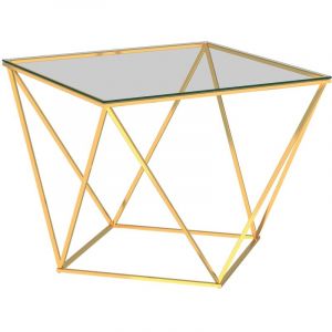 Image de VidaXL Table basse Doré 80x80x45 cm Acier inoxydable