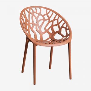 Lot de 4 chaises de salle à manger empilables Ores SKLUM Rouille 79 cm