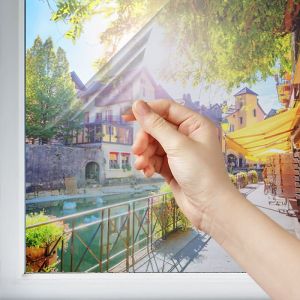 Film anti-UV total 100% gris ultra clair 420 nm - 50 cm x 1 m - en Rouleau