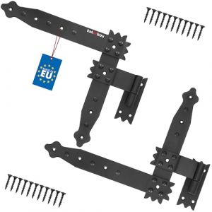 KOTARBAU Penture équerre 250 x 230 mm Noire Revêtement en poudre Ferrure de volet