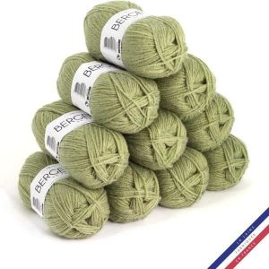 Pelotes de laine - BERGERE DE FRANCE - Barisienne - 100% acrylique - Couleur Jojoba - Lot de 10