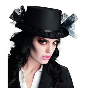 Chapeau Haut De Forme Fossoyeur Noir Adulte