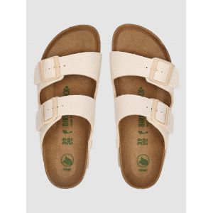 Birkenstock Sandales plates canevas à double bride Blanc - Taille 37