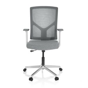 Image de hjh OFFICE Siège de bureau / Siège pivotant BRETON BASE W Tissu / Tissu maille gris