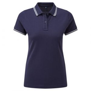 Asquith & Fox - Polo manches courtes - Femme (2XL) (Bleu marine / blanc) - UTRW6644