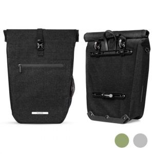 LifeGoods Single Bicycle Bag - 25L - Sac à bandoulière et sac à dos - étanche - sangles d'épaule - convient aux vélos électriques - noir