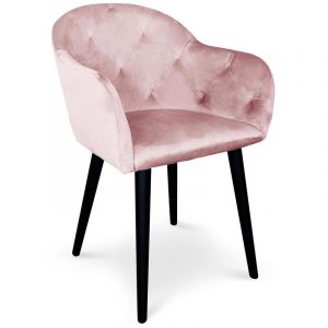 Image de No Chaise / Fauteuil Honorine Velours Rose