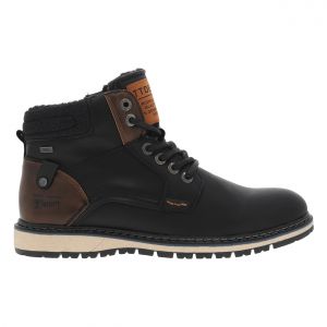 Tom Tailor Bottines noir et à lacets plats et zip