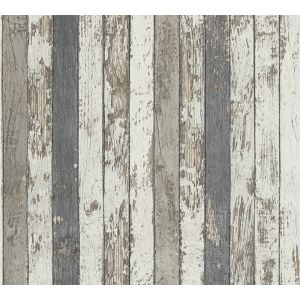 Image de Homemaison Papier peint imitation Lambris Vieilli - 10 m x 0,53 m