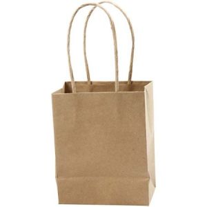 Creotime Sac en papier brun recyclé - 12 x 17 x 7 cm - 10 pcs