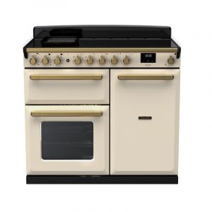 Falcon PIANO DE CUISSON ESTEL DELUXE TAB IND 100 CM CREME PASTEL LAITON ANTIQUE