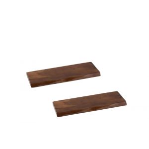 Hellin Etagère murale rectangulaire en bois d'acacia L70 (lot de 2) - edgar - Marron acacia foncé