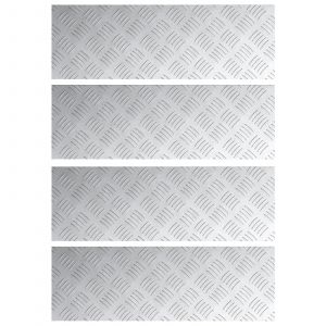 VidaXL Plaques en aluminium antidérapantes 4 pcs 60x20 cm