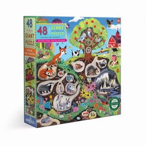Eeboo Puzzle enfant 48 pcs DANS LE PAYS Carton Multicolore