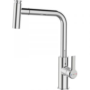 Essebagno Essemano mitigeur évier à douchette chrome - Chromé