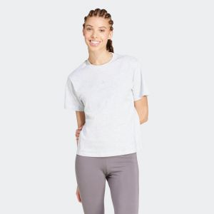 Adidas T-shirt de fitness en coton femme, gris