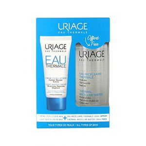 Uriage Crème d'Eau Légère - 40 ml + Eau Micellaire Thermale (Peaux Normales à Sèches) Offert - 100 ml